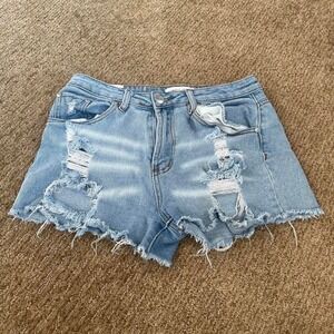 Jean cut off shorts‎